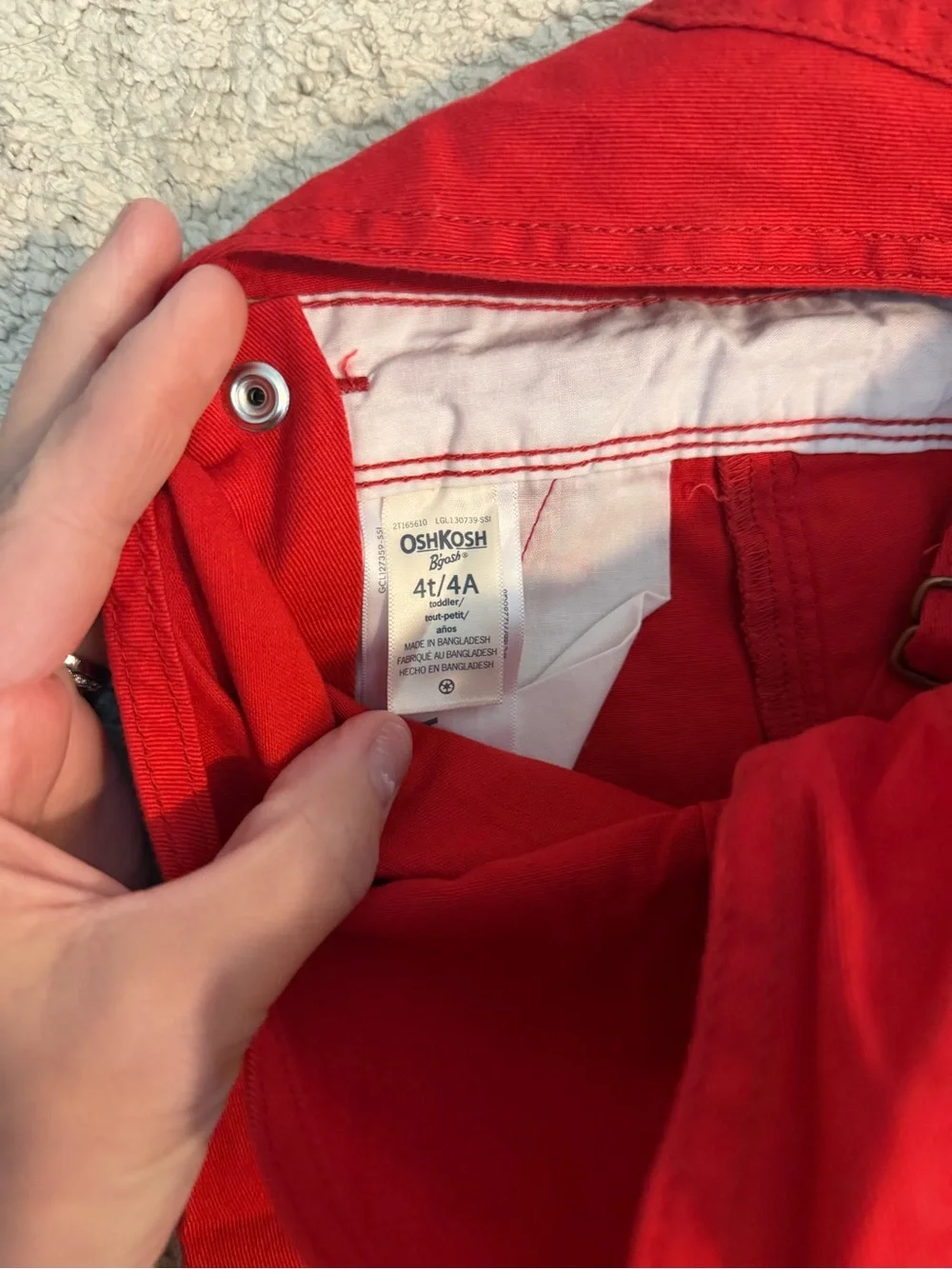 OshKosh B'gosh Bright Red Shortall Overalls